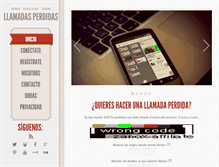 Tablet Screenshot of llamadasperdidas.com